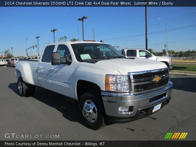 2014 Chevrolet Silverado 3500HD LTZ Crew Cab 4x4 Dual Rear Wheel in Summit White