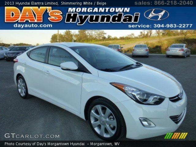 2013 Hyundai Elantra Limited in Shimmering White