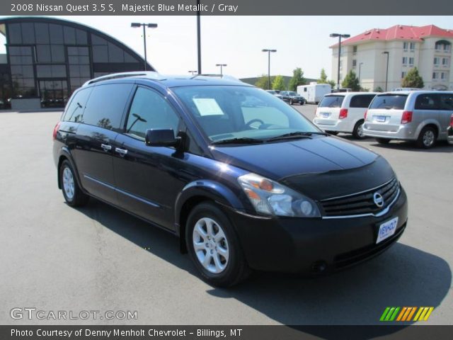 2008 Nissan Quest 3.5 S in Majestic Blue Metallic