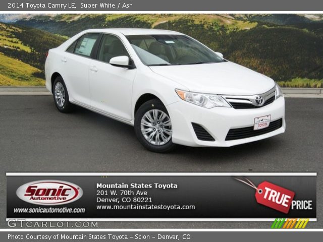 2014 Toyota Camry LE in Super White