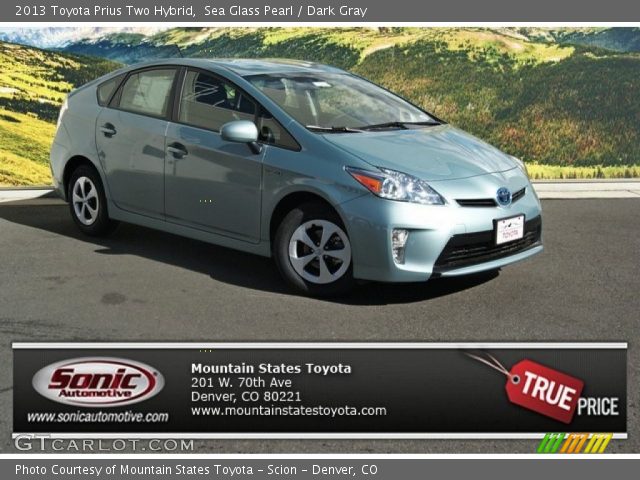 2013 Toyota Prius Two Hybrid in Sea Glass Pearl