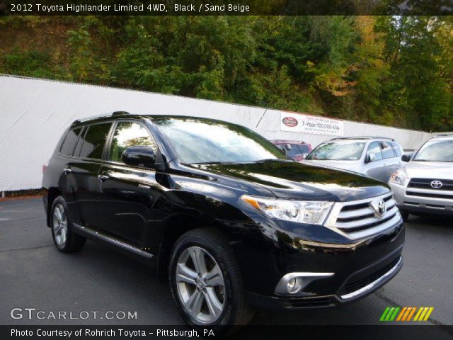 2012 Toyota Highlander Limited 4WD in Black