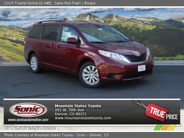 2014 Toyota Sienna LE AWD in Salsa Red Pearl