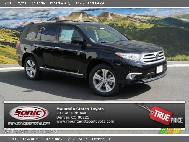 2013 Toyota Highlander Limited 4WD in Black