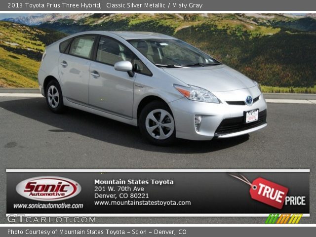 2013 Toyota Prius Three Hybrid in Classic Silver Metallic