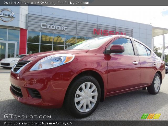 2014 Nissan Versa 1.6 SV Sedan in Red Brick