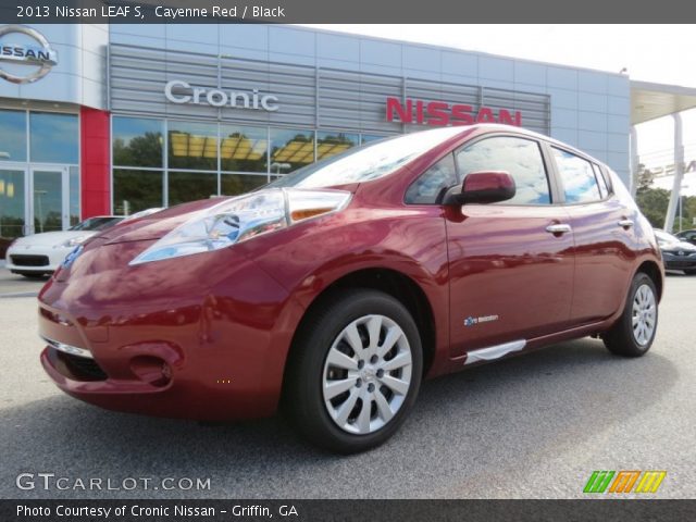2013 Nissan LEAF S in Cayenne Red