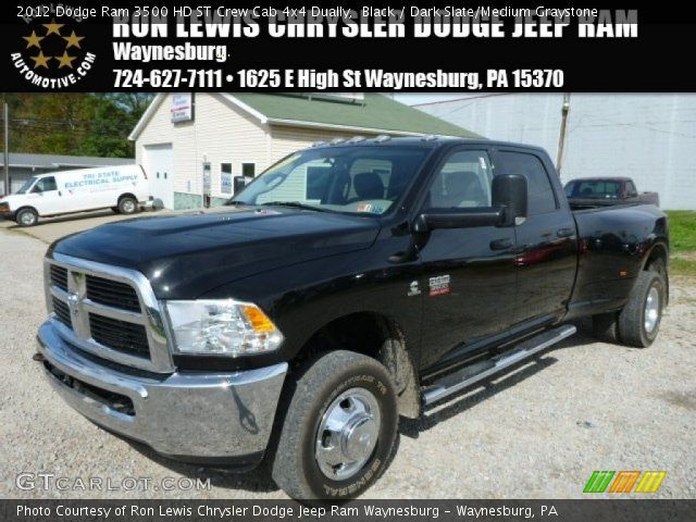 2012 Dodge Ram 3500 HD ST Crew Cab 4x4 Dually in Black