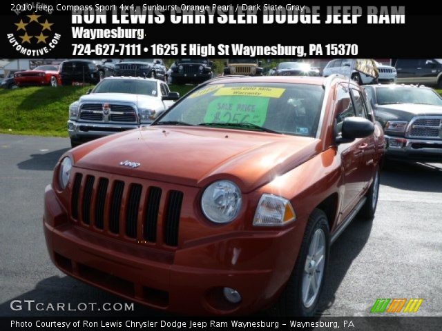 2010 Jeep Compass Sport 4x4 in Sunburst Orange Pearl