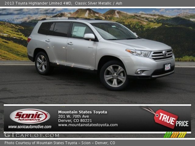 2013 Toyota Highlander Limited 4WD in Classic Silver Metallic