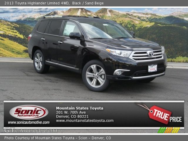 2013 Toyota Highlander Limited 4WD in Black