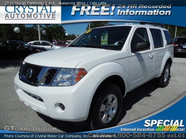 2010 Nissan Pathfinder S 4x4 in Avalanche White