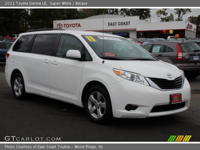 2011 Toyota Sienna LE in Super White