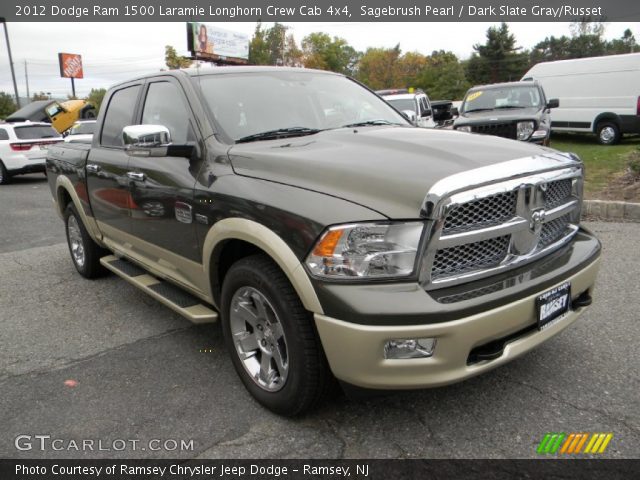2012 Dodge Ram 1500 Laramie Longhorn Crew Cab 4x4 in Sagebrush Pearl