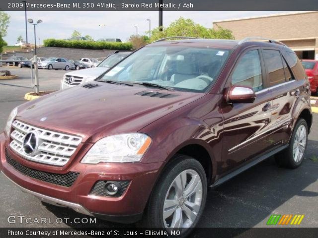 2009 Mercedes-Benz ML 350 4Matic in Barolo Red Metallic