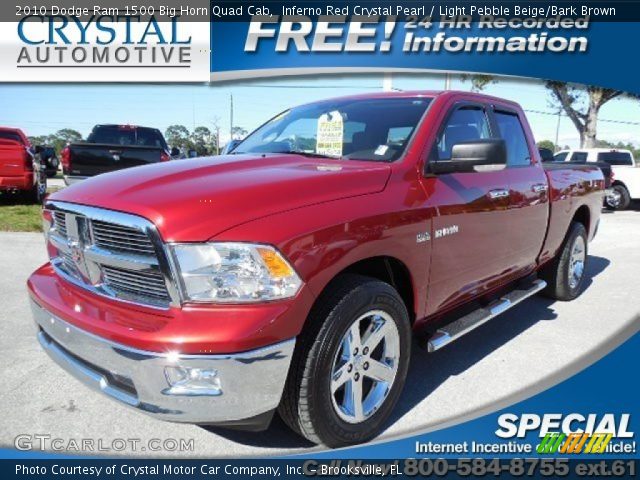 2010 Dodge Ram 1500 Big Horn Quad Cab in Inferno Red Crystal Pearl