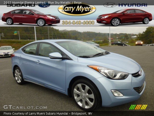 2012 Hyundai Elantra Limited in Blue Sky Metallic