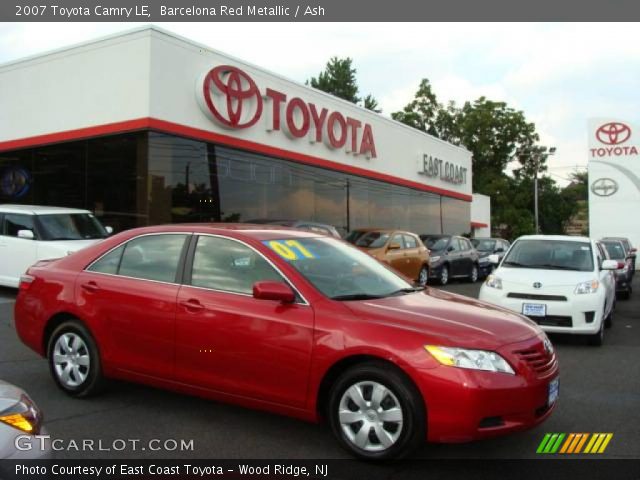 2007 Toyota Camry LE in Barcelona Red Metallic