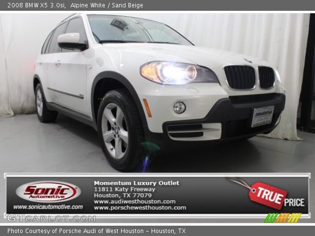 2008 BMW X5 3.0si in Alpine White