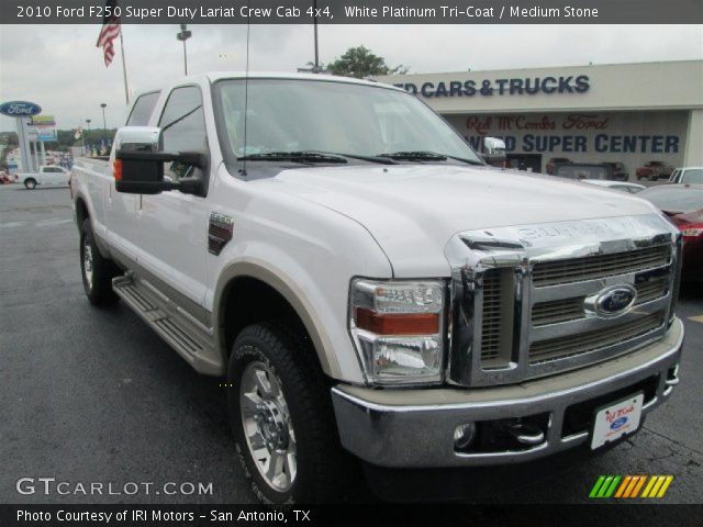 2010 Ford F250 Super Duty Lariat Crew Cab 4x4 in White Platinum Tri-Coat