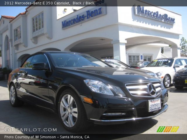 2012 Mercedes-Benz E 350 Cabriolet in Black