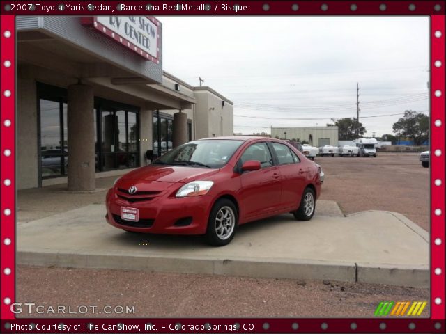 2007 Toyota Yaris Sedan in Barcelona Red Metallic