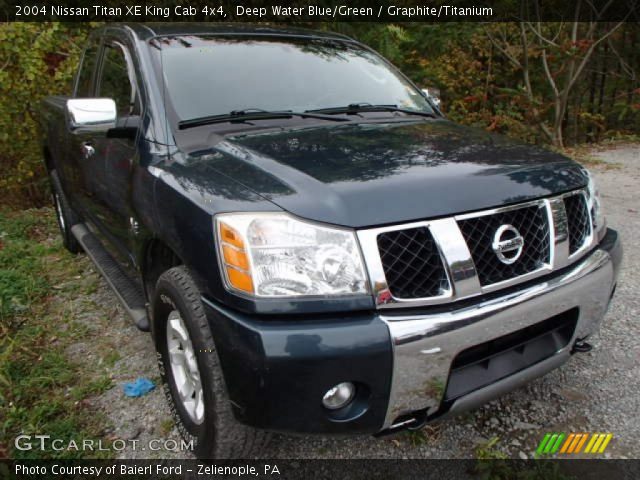 2004 Nissan Titan XE King Cab 4x4 in Deep Water Blue/Green