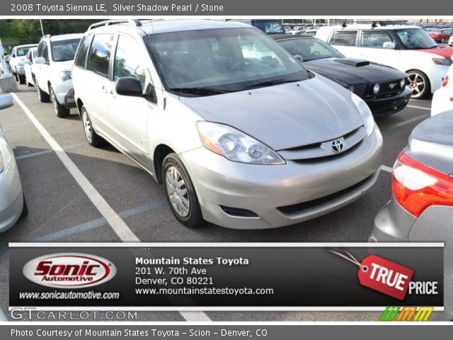 2008 Toyota Sienna LE in Silver Shadow Pearl