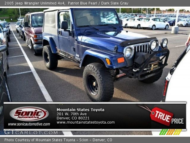 2005 Jeep Wrangler Unlimited 4x4 in Patriot Blue Pearl