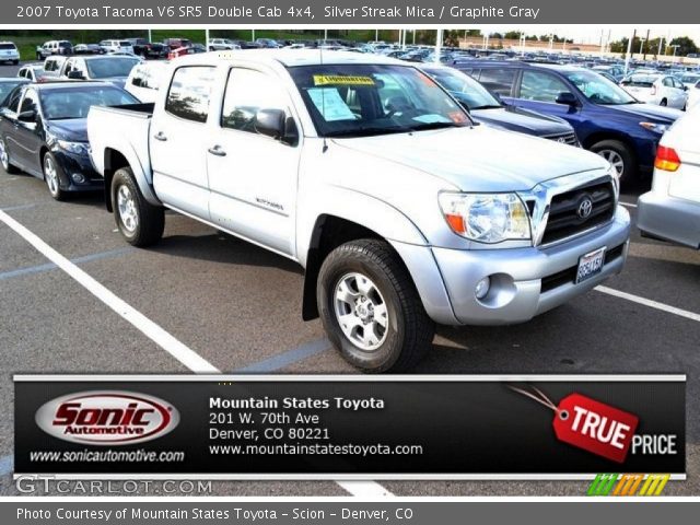 2007 Toyota Tacoma V6 SR5 Double Cab 4x4 in Silver Streak Mica