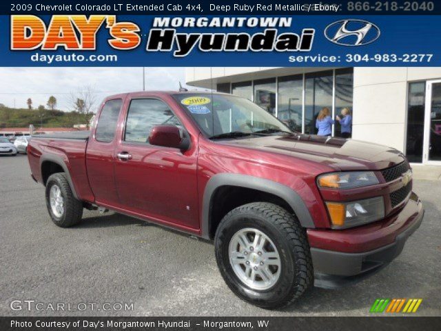 2009 Chevrolet Colorado LT Extended Cab 4x4 in Deep Ruby Red Metallic