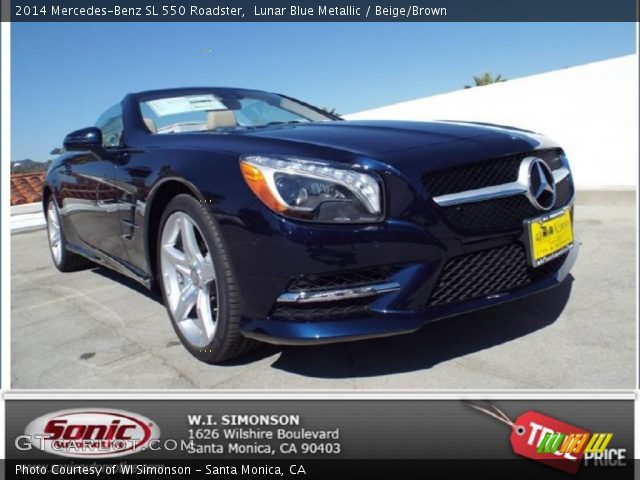 2014 Mercedes-Benz SL 550 Roadster in Lunar Blue Metallic