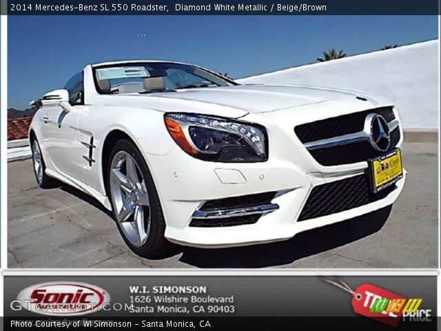 2014 Mercedes-Benz SL 550 Roadster in Diamond White Metallic