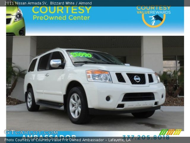 2011 Nissan Armada SV in Blizzard White