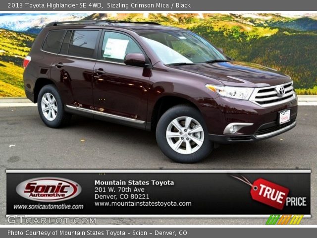 2013 Toyota Highlander SE 4WD in Sizzling Crimson Mica