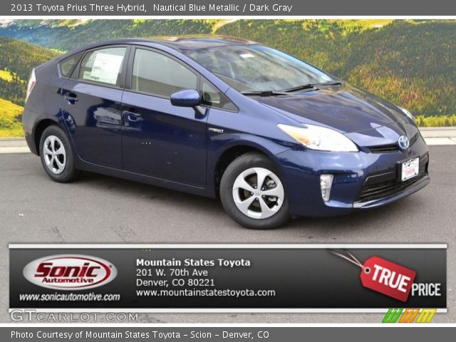 2013 Toyota Prius Three Hybrid in Nautical Blue Metallic
