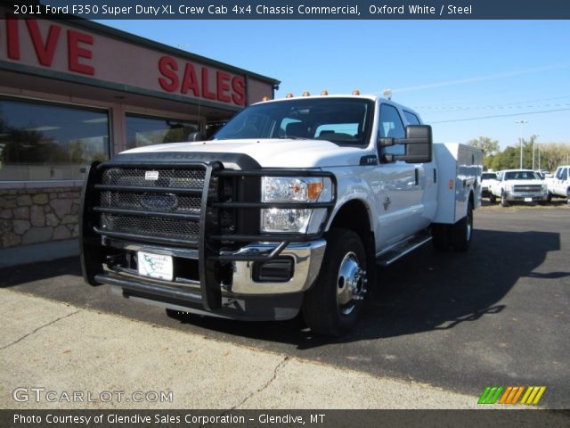 2011 Ford F350 Super Duty XL Crew Cab 4x4 Chassis Commercial in Oxford White