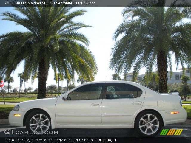2003 Nissan Maxima SE in Glacier White Pearl