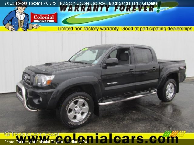 2010 Toyota Tacoma V6 SR5 TRD Sport Double Cab 4x4 in Black Sand Pearl