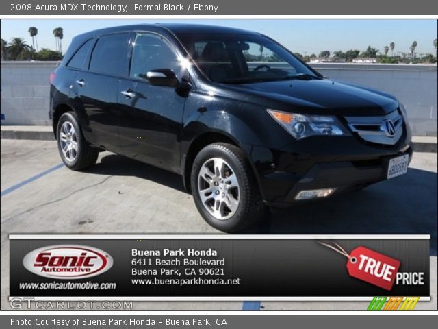 2008 Acura MDX Technology in Formal Black