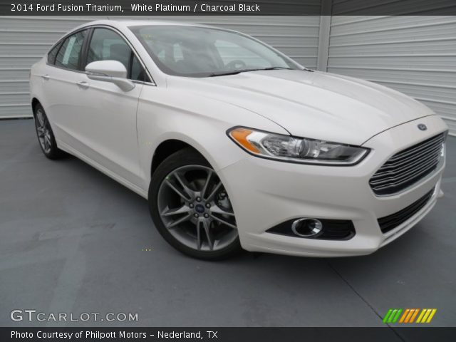 2014 Ford Fusion Titanium in White Platinum
