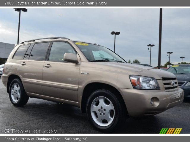 2005 Toyota Highlander Limited in Sonora Gold Pearl