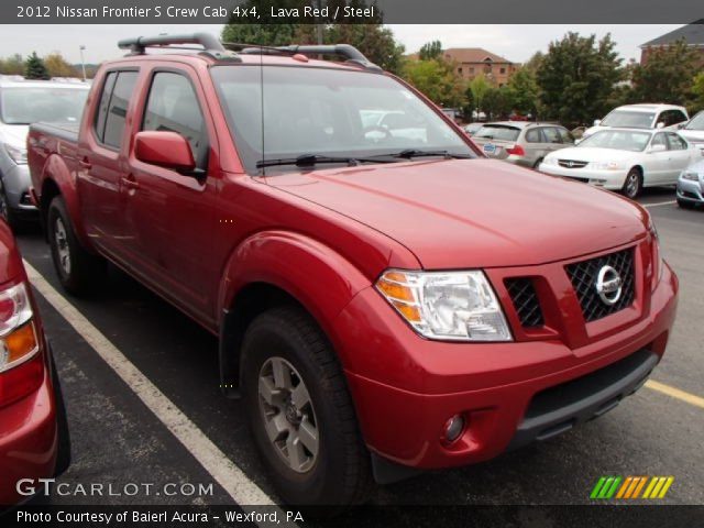 2012 Nissan Frontier S Crew Cab 4x4 in Lava Red
