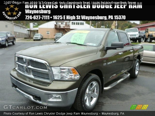 2012 Dodge Ram 1500 SLT Crew Cab 4x4 in Sagebrush Pearl