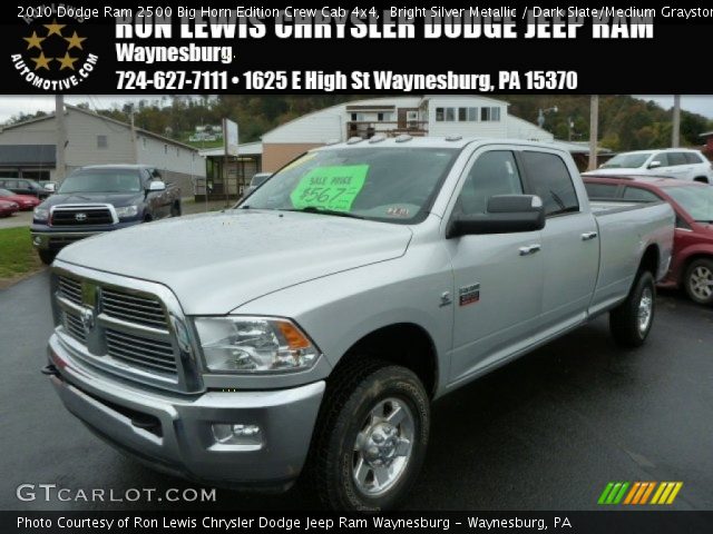 2010 Dodge Ram 2500 Big Horn Edition Crew Cab 4x4 in Bright Silver Metallic