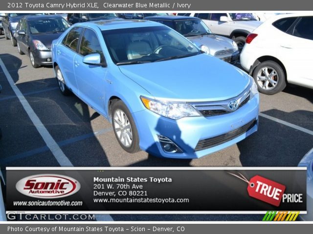 2012 Toyota Camry Hybrid XLE in Clearwater Blue Metallic
