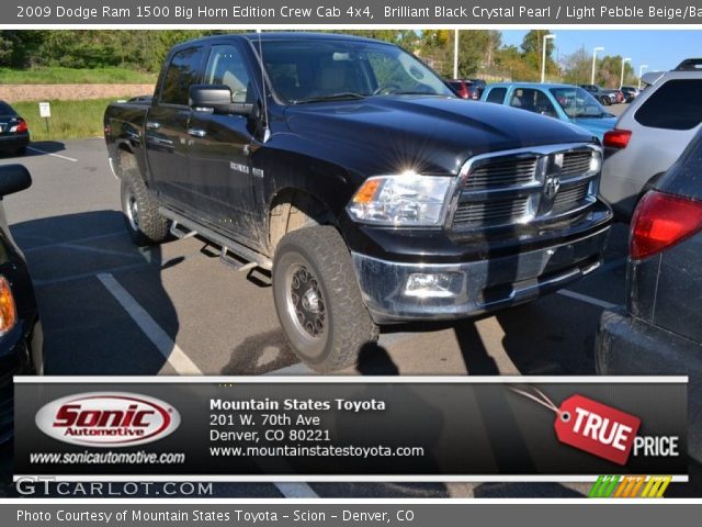 2009 Dodge Ram 1500 Big Horn Edition Crew Cab 4x4 in Brilliant Black Crystal Pearl