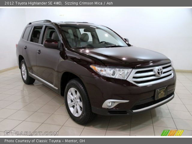 2012 Toyota Highlander SE 4WD in Sizzling Crimson Mica