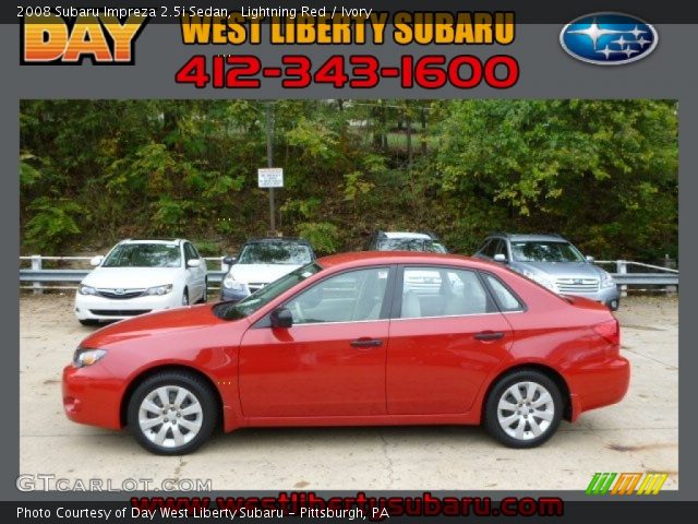 2008 Subaru Impreza 2.5i Sedan in Lightning Red