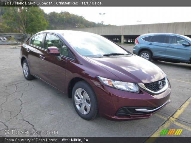 2013 Honda Civic LX Sedan in Crimson Red Pearl